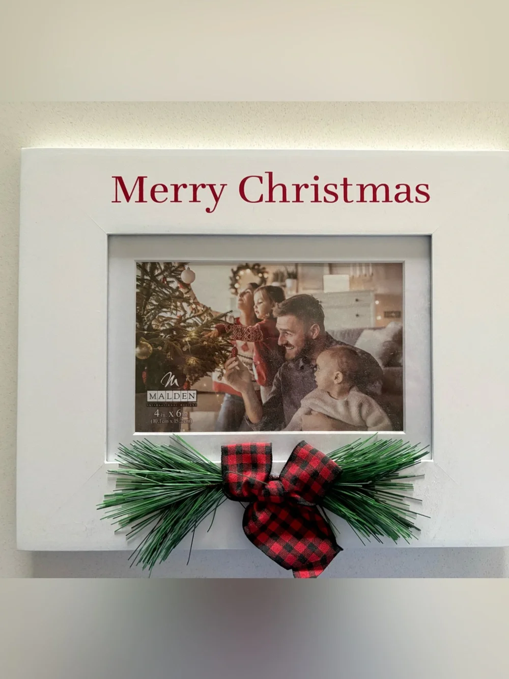 Malden White 'Merry Christmas' Frame